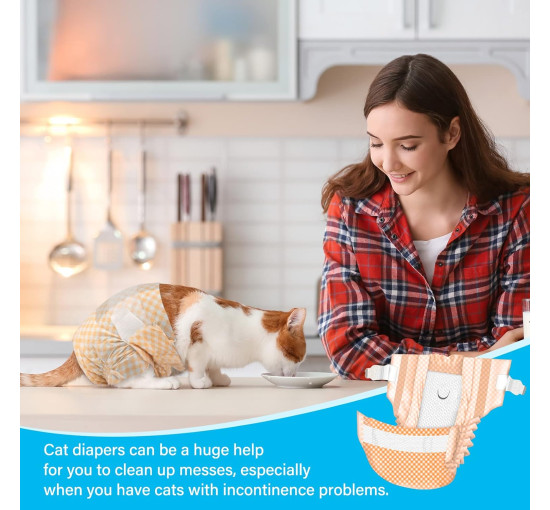 Одноразовые подгузники MICOOYO MIDCD для щенков и кошек, оранжевые (3083)