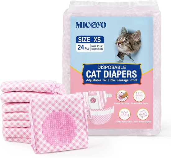 Одноразовые подгузники MICOOYO MIDCD для щенков и кошек, розовые (3085)