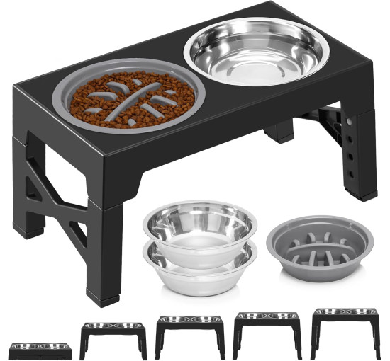 Набор мисок для собак с регулируемой подставкой Ormalla DW03 (2069)