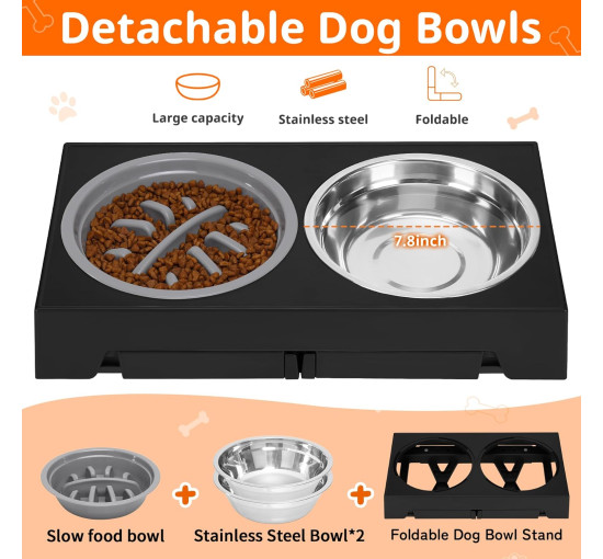 Набор мисок для собак с регулируемой подставкой Ormalla DW03 (2069)
