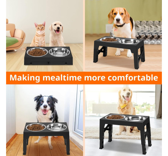 Набор мисок для собак с регулируемой подставкой Ormalla DW03 (2069)