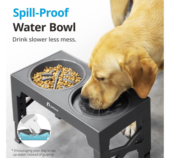 Поднятые миски для собак Petace N80284 для больших собак, серый (4070)