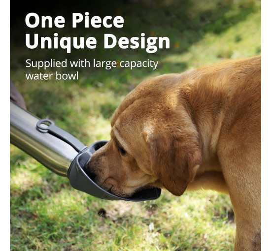 Пляшка для пиття з нержавіючої сталі Petace N80350 для домашніх тварин, сіра (4069)