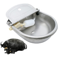 Поїлка для корів WOERD, автоматична поїлка з нержавіючої сталі з поплавковим краном, чаша для великої рогатої худоби, овець та корів (2064)