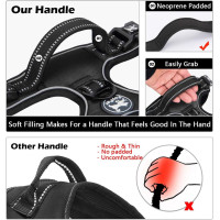 Шлейка для собак PoyPet 007073-FBA, черная (3103)