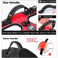 Шлейка для собак PoyPet 007118, светоотражающий жилет для собак, красный (3105)