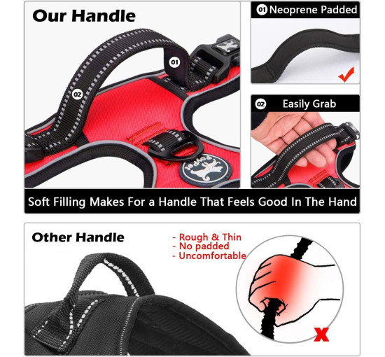 Шлейка для собак PoyPet 007118, светоотражающий жилет для собак, красный (3105)