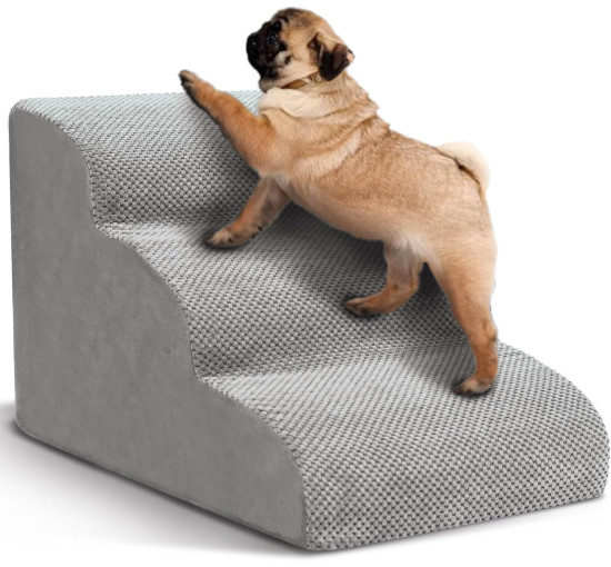 Сходи для маленьких собак Heeyoo Hy-3Fsteps, сірий (2153)