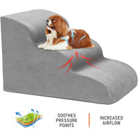 Лестница для маленьких собак Heeyoo Hy-3Fsteps, серый (2153)