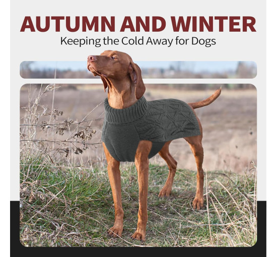 Свитер для собак FUAMEY C111-FUAMEY-719MY-2-grey-M среднего размера, серый (3178)