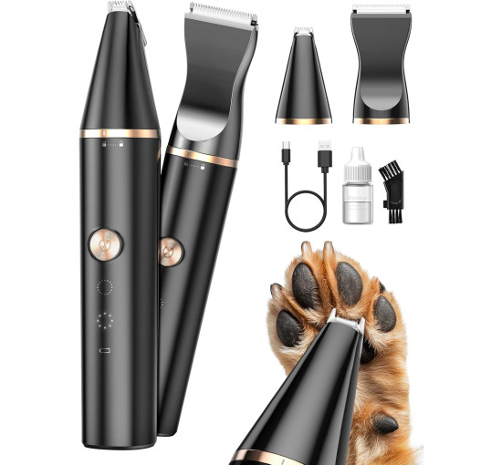 Триммер для лап собак Oneisall з подвійними лезами, безшумна машинка для стрижки собак (0005)