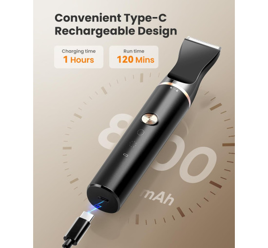 Триммер для лап собак Oneisall з подвійними лезами, безшумна машинка для стрижки собак (0005)