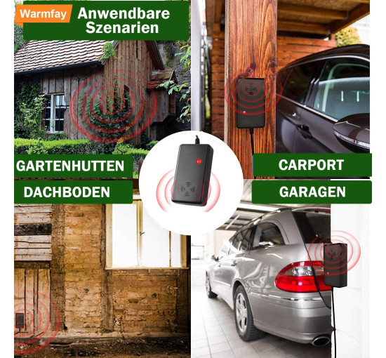 Warmfay Ультразвуковий відлякувач шкідників FEI-A4208, 230 В, чорний (5032)