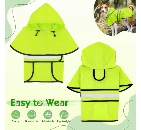 Weesiber Дощовик для собак, розмір XL, зелений (5062)