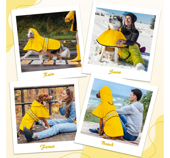 Weesiber Дощовик для собак, розмір XL, жовтий (5061)