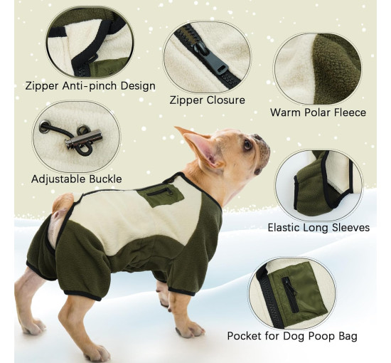 Зимовий джемпер PUMYPOREITY для маленьких собак із захистом вух, бежевий (3150)