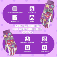 Дитячі зимові рукавички WESTGIRL, вітрозахисні теплі лижні рукавички для дітей 3-12 років Хлопчики, фіолетовий (my-13061)