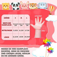 Дитячі зимові рукавички WESTGIRL вітрозахисні теплі лижні рукавички для дітей з малюнком з мультфільмів, червоні (my-13062)