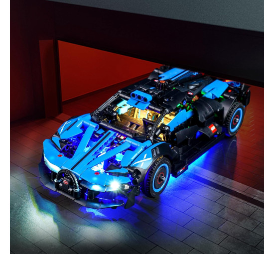 Набор светодиодных фонарей LocoLee совместимый с LEGO 42162 Technic Bugatti Bolide Agile Blue (my-13018)