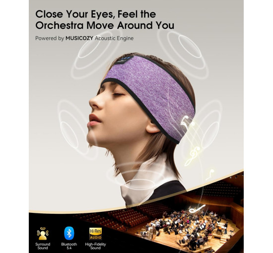 Навушники для сну бігу пов'язка Bluetooth MUSICOZY Sleep GH01 (my-3135)