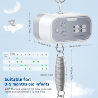 Пружинний контролер люльки Fdlscpem YLKZQ-1029 з Bluetooth та пультом ДУ, світло-сірий (my-19008)