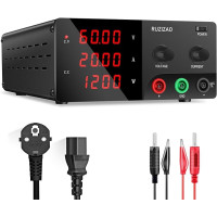 Настільне джерело живлення RUZIZAO Змінне (0–60 В, 0–20 А) Високопотужне джерело живлення постійного струму потужністю 1200 Вт (my-1020)