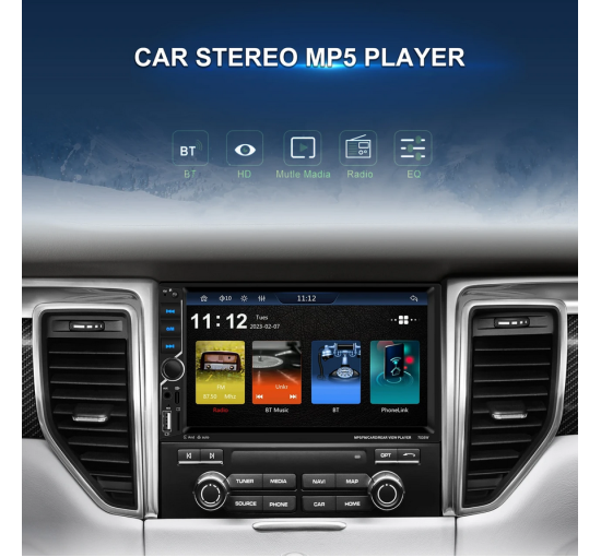 Автомагнітола з HD дисплеєм 7" на Android CML-PLAY 7035W 2DIN (my-17247)