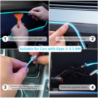 Светодиодная подсветка салона автомобиля Wilktop TWQFD024 6 м с приложением (my-17228)