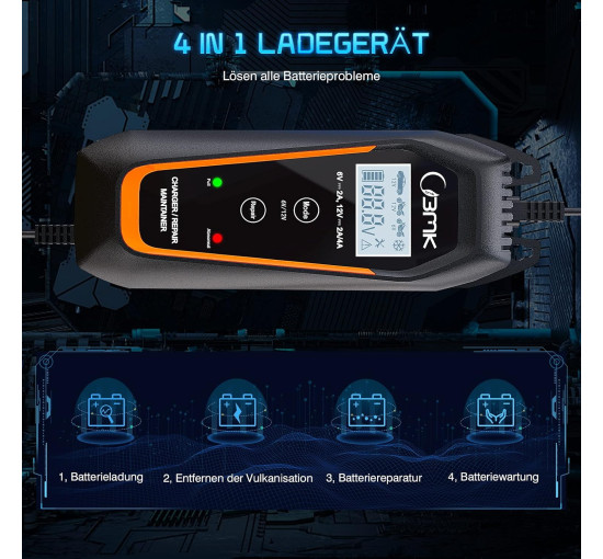 Зарядное устройство для аккумуляторов 6 В/12 В 2 А 4 А   BMK BMK V7 (my-18126)