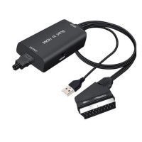 Конвертер AMANKA Scart в HDMI аудио-видео адаптер 1080P с кабелем HDMI (my-4098)