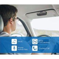 Автомобильный спикерфон Besign BK06 Bluetooth 5.0 для разговора по громкой связи с зажимом для козырька, два динамика мощностью 2 Вт (my-2092)