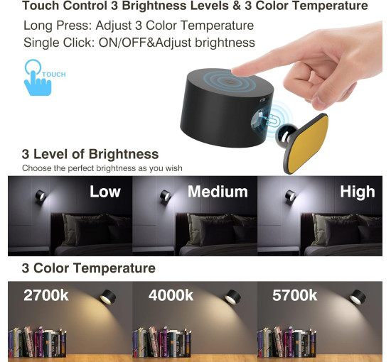 Светодиодный настенный светильник Coollamp DS126PRO черный (my-17193)