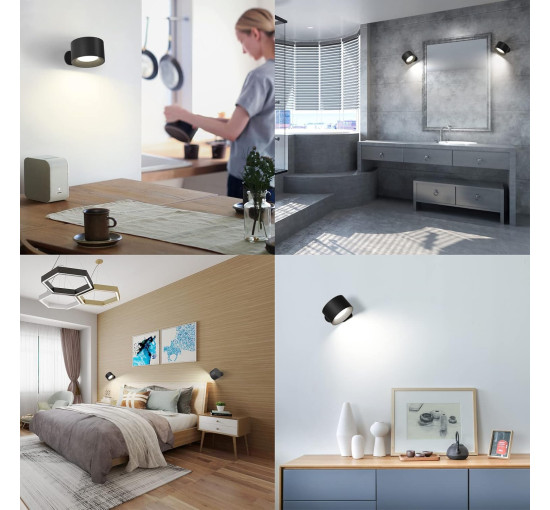 Светодиодный настенный светильник Coollamp DS126PRO черный (my-17193)