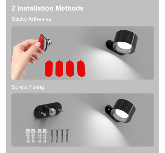Светодиодный настенный светильник Coollamp DS126PRO черный (my-17193)