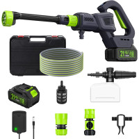 Бездротова мийка високого тиску MECOC US PW-1-Green, насадка 6 в 1, регулювання 3 швидкостей, сенсорний РК-екран (my-9002)