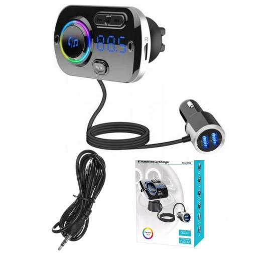 Автоматичний передавач BT Hands Free Car Charger BC49BQ Bluetooth 5.0 (my-12026)