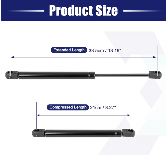 Газовий амортизатор для капота для Ford Explorer 2002-2010, 2-х компонентна газова пружина, загальна довжина 36 см (my-12144)