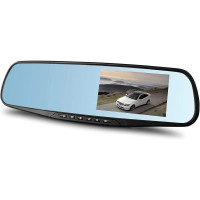 Автомобильное зеркало видеорегистратор DVR Blackbox с разрешением Full HD 1080 с двумя камерами (my-017)