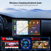 Бездротовий екран CarPlay для автомобіля та головного пристрою Android Auto Haudio 2+32G чорний (my-18101)