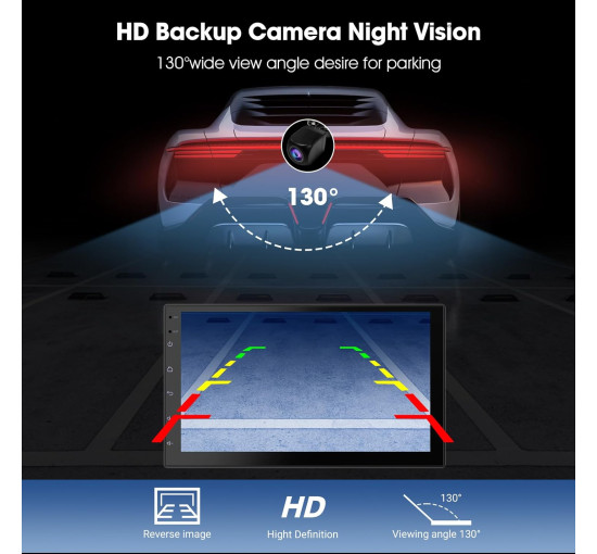 Бездротовий екран CarPlay для автомобіля та головного пристрою Android Auto Haudio 2+32G чорний (my-18101)