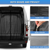 Автомобильная сетка от насекомых для фургона VW T6 ZWPARTS - магнитная защита для задней двери 170/210 (my-15134)