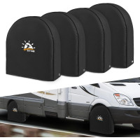 Комплект з 4 чохлів для покришок Zettum 600D Oxford PU для коліс діаметром 23-25 дюймів (58-63 см) з покриттям, міцний та водонепроникний (my-15139)