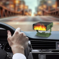 Автомобильный обогреватель 12 В 150 Вт и вентилятор охлаждения, вращающийся на 360°, темно-синий (my-15310)
