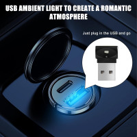 Автомобильное светодиодное USB-освещение 7 цветов, атмосферные огни Nizirioo 4 шт., мини-потолочный звездный светильник (my-15207)