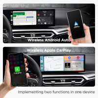 Бездротовий адаптер DYUZO AC01-Silver CarPlay Android Auto сріблястий (my-17126)