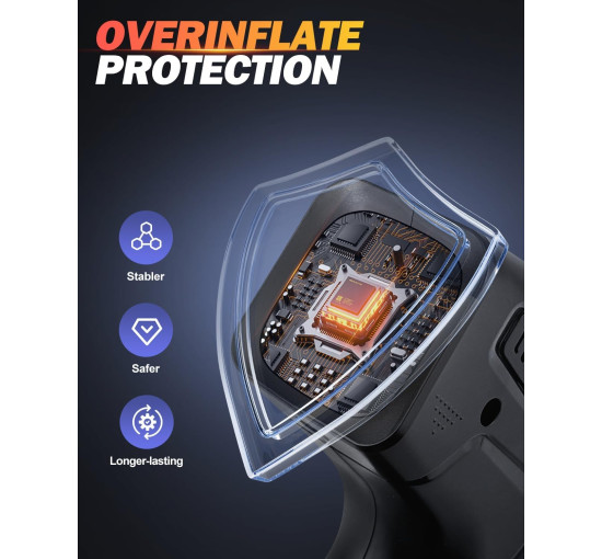 Бездротовий насос для шин E-SMARTER 6000 мА·г Q15-pump чорний (my-17206)