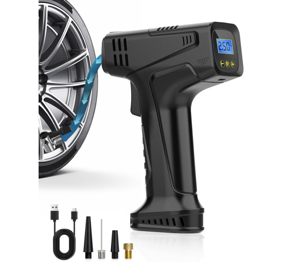 Бездротовий насос для шин E-SMARTER 6000 мА·г Q15-pump чорний (my-17206)