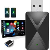 Беспроводной Bluetooth-адаптер 2-в-1 CarPlay для iPhone и Android Auto (my-17127)