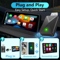 Бездротовий Bluetooth-адаптер 2-в-1 CarPlay для iPhone та Android Auto (my-17127)