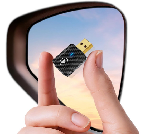 Бездротовий міні-USB-адаптер MSXTTLY зі швидким підключенням до автомобіля 2-в-1 для CarPlay та Android Auto, чорний (my-17124)